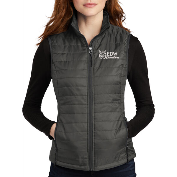 Port Authority Ladies Packable Puffy Vest - Embroidered Logo Thumbnail