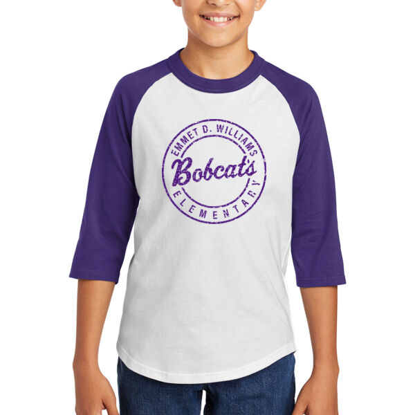 Sport-Tek® Youth Colorblock Raglan Jersey - Printed Logo Thumbnail