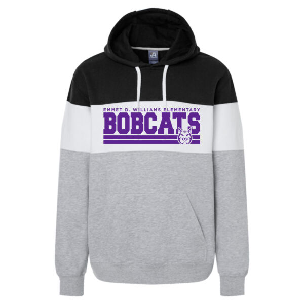 J. America - Varsity Fleece Colorblocked Hooded Sweatshirt - Printed Logo Thumbnail