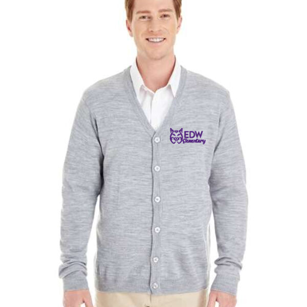 Harriton - Pilbloc V-Neck Button Cardigan Sweater - Embroidered Logo Thumbnail