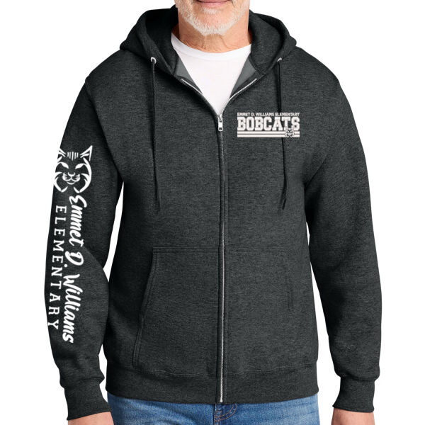 Port & Co™ Core Fleece Full-Zip Hooded Sweatshirt- Embroidered & Printed Logos Thumbnail