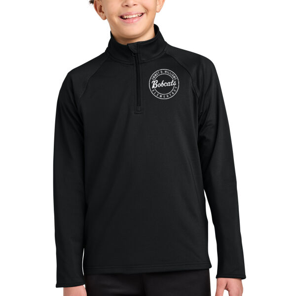 Sport-Tek® Youth Sport-Wick® Stretch 1/4-Zip Pullover - Printed Logo Thumbnail