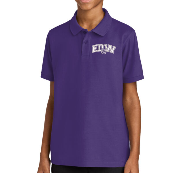 Port Authority® Youth Wearever Signature Pique Polo - Embroidered Logo Thumbnail